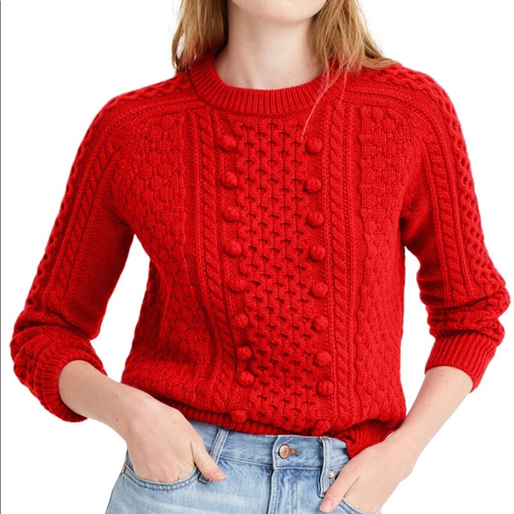 J.Crew Popcorn Cable Knit Sweater